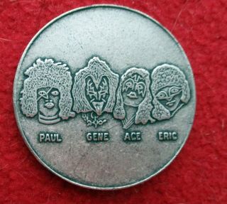 KISS,  1980 Aucoin Commemorative Silver Coin,  Version 2 ERIC CARR 2