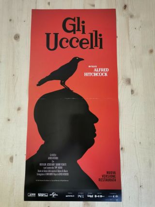 The Birds Movie Poster 12x27 " Italian Alfred Hitchcock Tippi Hedren