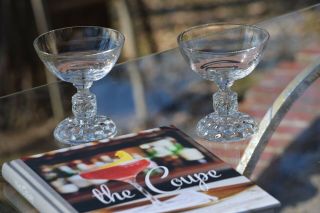 Vintage Cocktail Glasses - Set Of 6 - Vintage Champagne Coupes,  Craft Cocktail Glass