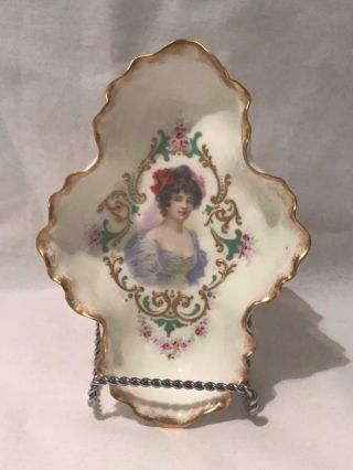 Lotus Ware Ktk Knowles Taylor Knowles Portrait Leaf Form Dish With Branch Feet