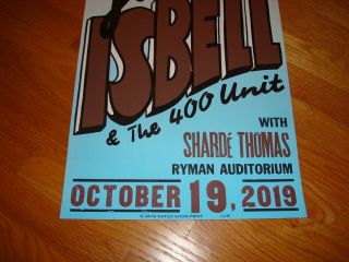 Jason Isbell Ryman Hatch Print Night 2 of 7 10/19/19 Nashville 3