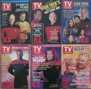 6 Star Trek Tv Guide 1991 Kirk Picard 1993 Deep Space Nine 1994 Tng 1995 Voyager