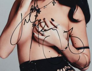 KATY PERRY Hand Signed Sexy Topless 8x10 PHOTO Autograph w. 2