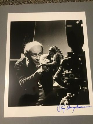 Ray Harryhausen Signed 8 X 10 Photo Film Creature Maker Clash Of The Titans