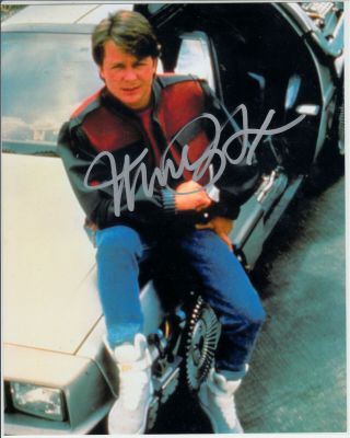 Michael J.  Fox Back To The Future Marty Mcfly Signed Autograph 8 " X10 " Photo