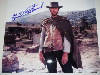 Clint Eastwood Signed " Spaghetti Western " Photo