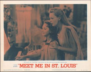 Meet Me In St.  Louis Orig Lobby Card Judy Garland/lucille Bremer 11x14 Poster