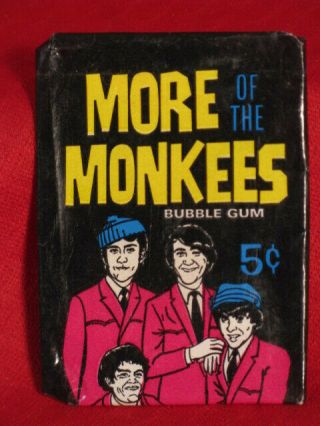 The Monkees More Of 1967 Raybert Donruss Gum Cards Wax Pack BOX ONLY & Wrapper 6