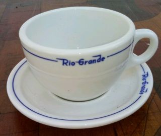 Vintage Rio Grande Railroad Coffee Cup And Saucer Syracuse China