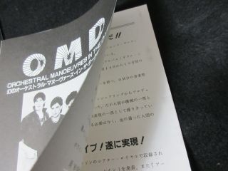 OMD 1984 Japan Tour Book with A Japanese Flyer Concert Program Synth 3