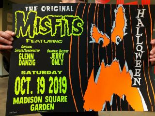 The Misfits Msg Nyc Event Poster 10/19 Madison Square Garden Wow