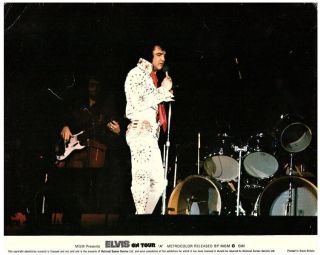 Elvis Presley On Tour British Lobby Card Classic In Concert 1972