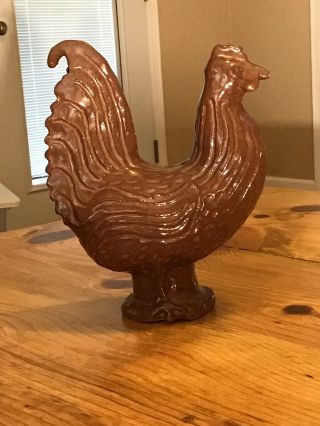 Charles Moore Jugtown Seagrove NC folk art pottery Chicken Signed 1987 2