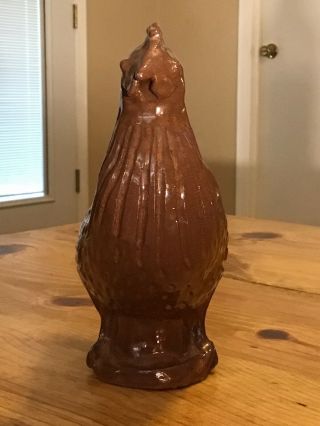Charles Moore Jugtown Seagrove NC folk art pottery Chicken Signed 1987 5