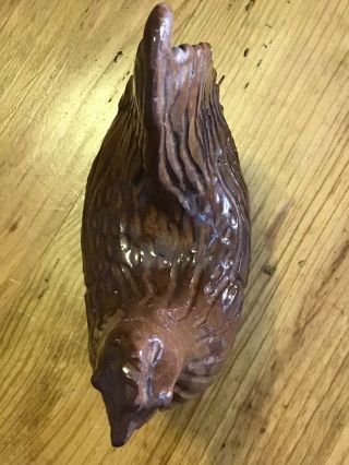 Charles Moore Jugtown Seagrove NC folk art pottery Chicken Signed 1987 8