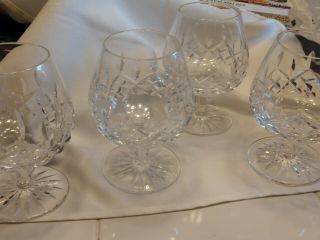 Set Of 4 Waterford Crystal Lismore Brandy Balloon Snifter Glasses 5 1/4 "