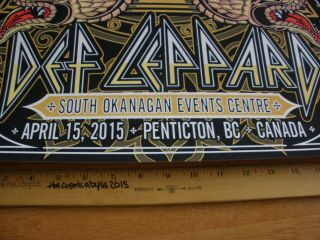 Def Leppard 2015 concert tour print LE 18x24 