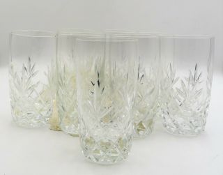 Set Of 8 Lenox Crystal Charleston 6 Inch Highball Glasses