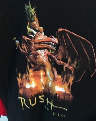Rush Live In Rio Promo Shirt Size XL Rare HTF OOP 2