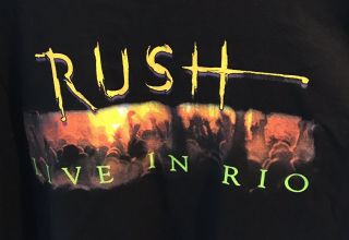Rush Live In Rio Promo Shirt Size XL Rare HTF OOP 5