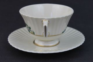 24 Piece Vintage Signed Lenox Rutledge Gold Gilt Floral Tea Cup & Saucer Set 3