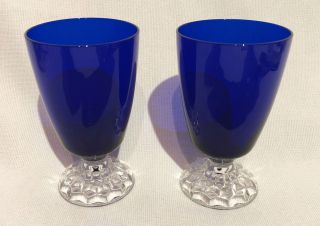 Fostoria American Lady Cobalt Blue Ftd Juice Tumblers - Set Of 2 (item 487b)