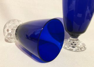 Fostoria American Lady COBALT BLUE Ftd Juice Tumblers - Set of 2 (Item 487B) 4
