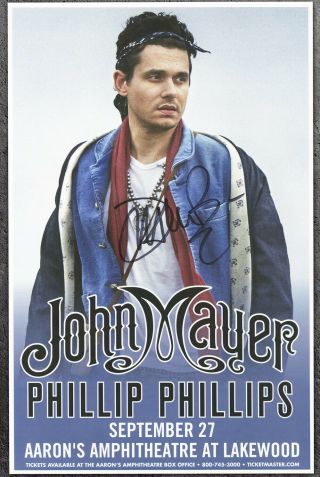 John Mayer Autographed 2013 Gig Poster