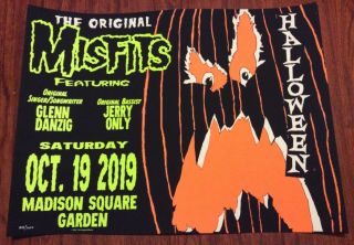 The Misfits Msg Nyc Event Poster 10/19 Madison Square Garden 839/1000