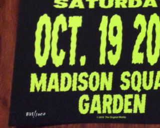 THE MISFITS MSG NYC EVENT POSTER 10/19 MADISON SQUARE GARDEN 839/1000 2