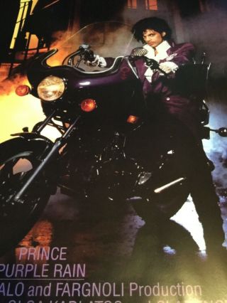 Vintage 1984 PRINCE In His First Motion Picture PURPLE RAIN Poster 24” X 36” 6