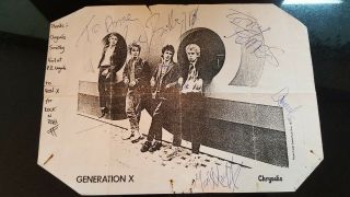 Authentic 1977 Punk Flyer Poster Gen X Signed.