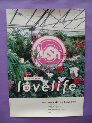 4ad Lush Lovelife Promo Poster 1996 Uk Shoegaze Indie Single Girl 500