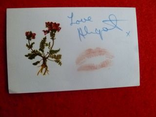 Actress Abigail Signed Card With Lip Impression Number 96