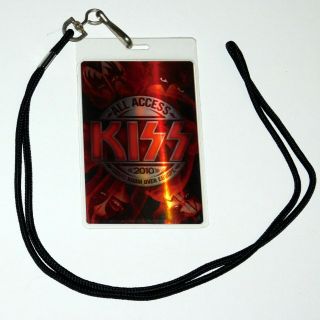 Kiss Band All Access Europe Backstage Pass Laminate Sonic Boom Concert Tour 2010