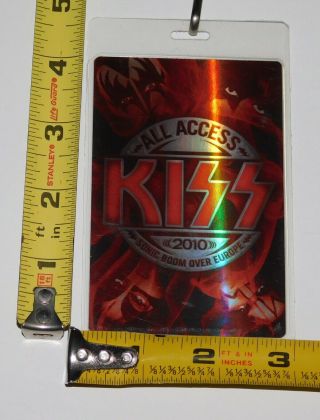 KISS Band All Access Europe Backstage Pass Laminate Sonic Boom Concert Tour 2010 3
