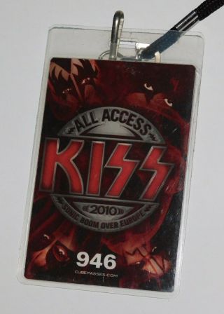 KISS Band All Access Europe Backstage Pass Laminate Sonic Boom Concert Tour 2010 4