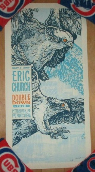 Eric Church Concert Poster Pittsburgh 5 - 3 - 19 2019 Print Angryblue Ap/50