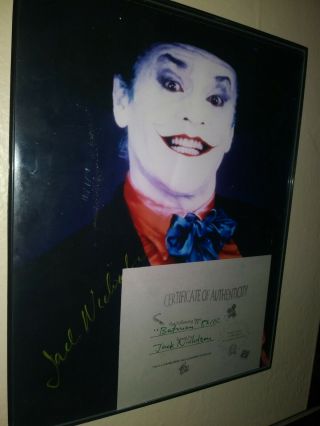Jack Nicholson As The Joker Autographed 8x10 Photo Batman 1989 With