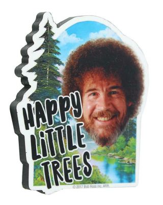 Bob Ross 3 " Funky Chunky Magnet: Happy Little Trees
