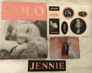 Blackpink Jennie Solo Special Edition Photobook,  Stickers,  Postcard