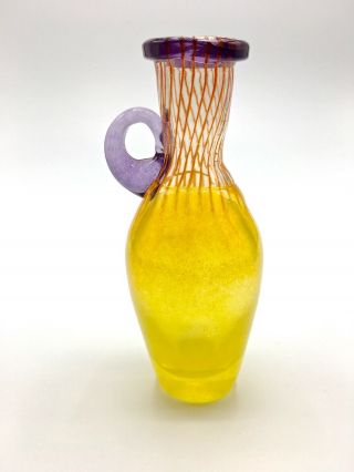 Kosta Boda Collectibles Vintage Art Glass Vase 5 1/2 T X 2 1/4 D Middle Stunning