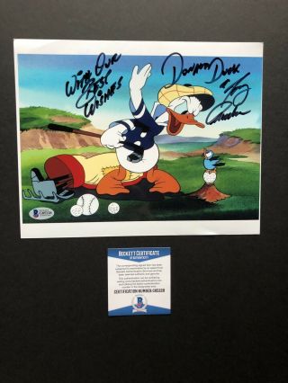 Tony Anselmo Autographed Signed 8x10 Photo Beckett Bas Disney Donald Duck