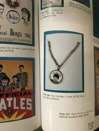 Vintage 1964 The Beatles (Paul McMartney) Pendant Necklace By NEMS Ent.  Ltd. 6
