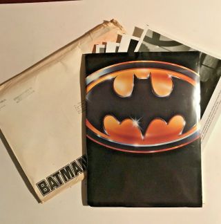 1989 Batman Movie Press Kit W/ 4 Glossy 8x10s Sweet Vf/nm