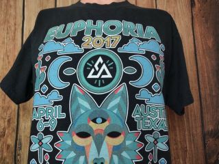 Medium Cotton Austin Texas T - Shirt Euphoria 2017 Music Tour Rare EUC 5