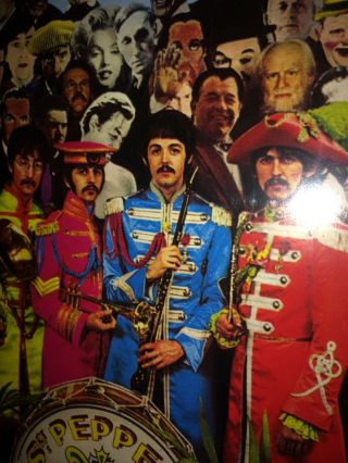 The Beatles SGT PEPPERS official APPLE lithograph Art Print matted 6