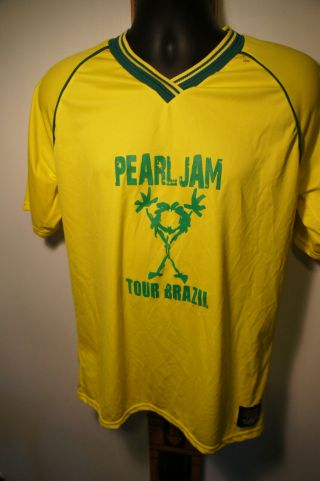 Vintage 2005 Pearl Jam Brazil Soccer Jersey 05 Tour Shirt Sz M NWOT Vtg s21 2