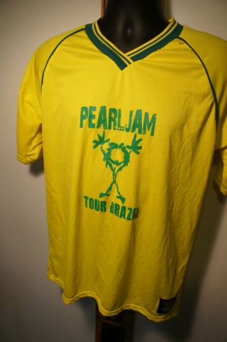 Vintage 2005 Pearl Jam Brazil Soccer Jersey 05 Tour Shirt Sz M NWOT Vtg s21 4
