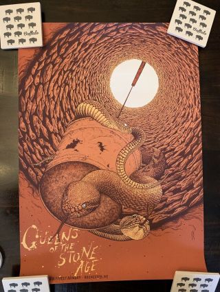 Queens Of The Stone Age 7/18/2014 Poster Rochester Ny Main Street Armory 39/190